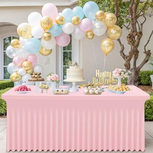 Smiry Copritavolo Rettangolare Impermeabile Lavabile 6FT, Tovaglia Elasticizzata in Spandex con Design Avvolgente - Product Image 2