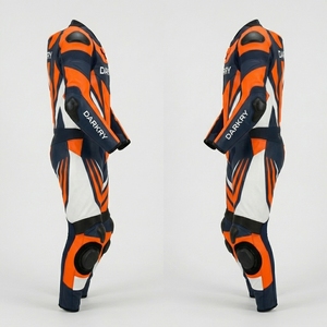 Combinaison de course moto en cuir personnalisée OEM, équipement de protection pour motard, vente en gros, avec gants assortis et bottes pour la piste - Product Image 3