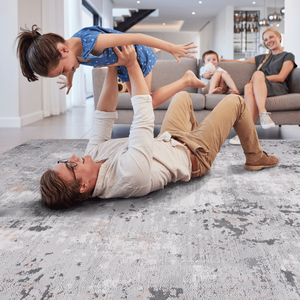 Collezione MARFI Tappeto Runner 2X8 Grigio/Multicolore con Design Astratto - Product Image 3