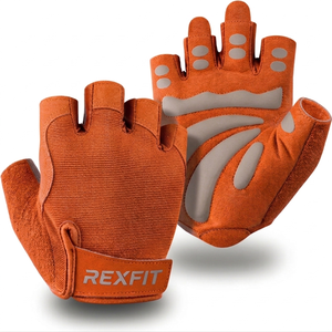 Guantes de Gimnasio Rexfit de Medio Dedo, Color Rosa, Malla Transpirable, Correa de Muñeca Ajustable, Unisex, para Entrenamiento Físico y Deportes - Product Image 5