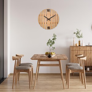 Natural Wooden <b>Wall</b> <b>Clock</b> Cheap Rate Elegant <b>Wall</b> <b>Clock</b> for Living Room <b>Bedroom</b> Office and Decoration - Product Image 3