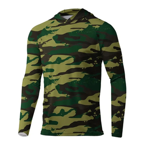 Camisa de Pesca de Poliéster de Alta Calidad, Manga Larga, Secado Rápido, con Capucha, Ropa Deportiva para Pesca, Protección Solar UPF 50 - Product Image 3