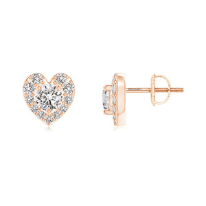 Pendientes de Diamantes con Corte Corazón en Oro de 10K, 14K y 18K, Plata 925 y 935 con Baño de Rodio, para Mujer, Ideales para Fiestas y Uso Diario, de Vaayu Jewels - Product Image 2