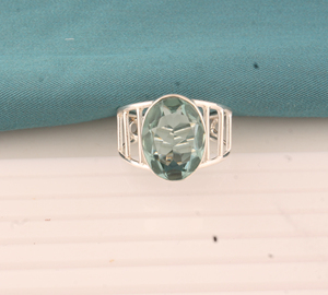 Wholesale Oval Faceted Amethyst 925 Sterling <b>Silver</b> Classic Bezel Setting Vertical Bar Shoulder <b>Solitaire</b> <b>Ring</b> Supplier - Product Image 2