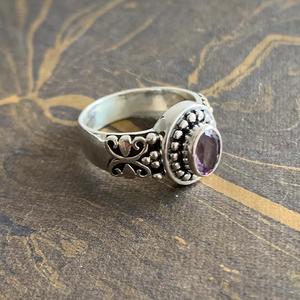 Wholesale Vintage 925 Sterling <b>Silver</b> <b>Amethyst</b> <b>Ring</b> Hypoallergenic Elegant Designer Statement Jewelry For Engagement - Product Image 3