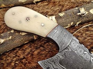 Cuchillo de Supervivencia Táctico Portátil para Caza y Camping, de Acero de Damasco con Mango de Madera, Venta Caliente de Fábrica, OEM Personalizado - Product Image 3