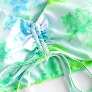Conjunto de Bikini de 2 Piezas con Lentejuelas para Mujer, Estilo Halter con Cuello Cruzado y Estampado Moderno, Cómodo y Elegante - Product Image 6