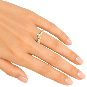 Bague de Mariage Empilable en Or Massif 9K 10K 14K 18K pour Femme, Diamant de Laboratoire Rond Certifié IGI, Demi-Éternité - Product Image 6