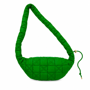 Bolso de Cintura Personalizado de la Hermandad Chi Eta Phi, Verde y Amarillo, Estilo Casual, Logotipo Bordado y Cierre de Cremallera, Prenda Griega Femenina - Product Image 3