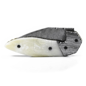 Hot Selling Damascus Deal Handmade Damascus Steel Folding <b>Knife</b> DD-FK-573 Camel <b>Bone</b> <b>Handle</b> Pocket <b>Knife</b> Outdoor Survival - Product Image 3