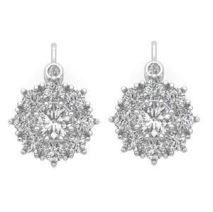 Pendientes de Lujo con Diamantes Cultivados en Laboratorio, Chapados en Oro y Plata, Más Vendidos, para Uso Diario y Eventos Especiales, Precio de Fábrica, India - Product Image 2