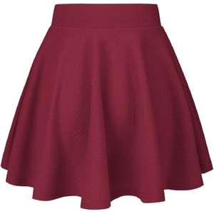 Jupes pull mini trapèze anti-statiques pour femmes, en satin écologique, de haute qualité, respirantes, tissées, design uni – Vente en gros OEM - Product Image 2