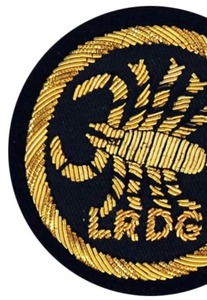 High Quality Custom Made Hand Embroidered Bullion <b>Wire</b> Metallic Thread Sew-On Classical Style Blazer Badges <b>Soft</b> PVC Pakistan - Product Image 6