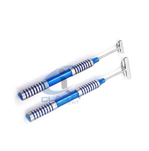 Kit d'instruments d'extraction dentaire en acier inoxydable, manuel, avec poignée moletée bleue, instruments chirurgicaux de classe I - Product Image 4