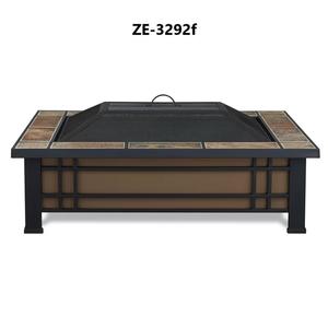 Brasero à flamme profonde avec couvercle distributeur de cendres et bouclier anti-flamme, pour brûlage de bois, 45000-49999 BTU, en métal galvanisé, durable, pour extérieur - Product Image 4