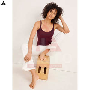 เสื้อครอปท็อปผู้หญิง เสื้อโยคะ สกรีนโลโก้ได้ เสื้อผ้าฝ้าย คอกว้าง ทรงหลวม ใส่เล่นกีฬา ออกกำลังกาย เสื้อกล้ามแขนกุดสำหรับผู้หญิง - Product Image 3