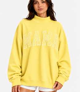 Sweat-shirt d'hiver surdimensionné à col montant personnalisé pour femmes, tendance, tissu de haute qualité, écologique, respirant - Product Image 4