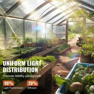 Resistente UV 6 Mil spessore pellicola trasparente per serra 12X50 ft foglio di plastica polietilene per agricoltura giardinaggio 4 - Product Image 4