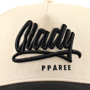Gorra Snapback SH Star Bordada con Estampado Puff, de 5 Paneles, Ajustada, Unisex, Casual, de Mezclilla, Beige Marrón, con Visera Plana - Product Image 5