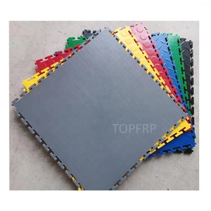 Anti-Slip PVC Industrial <b>Rubber</b> Interlocking Tile Vinyl Flooring Solution with Graphic Design Capability - Product Image 3