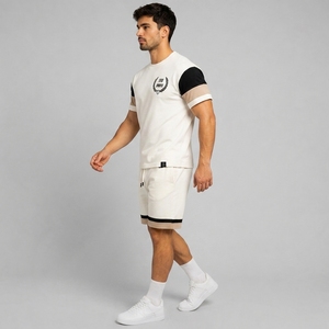 Ensemble court pour homme de qualité supérieure, ensemble court personnalisé pour homme, shorts imprimés, haut assorti, tissu respirant, construction légère, séchage rapide - Product Image 6