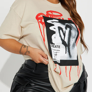 Camiseta de Mujer de la Mejor Calidad, Algodón/Poliéster, Camiseta de Manga Corta Estampada para Mujer, Personaliza Tu Propio Logotipo, Cuello en V, Ropa Deportiva - Product Image 5