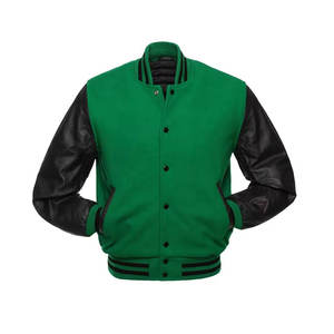 Chaquetas Varsity de Béisbol de Cuero para Hombre de la Mejor Calidad al por Mayor, Chaquetas Varsity Lisas sin Estampado para Hombre - Product Image 5