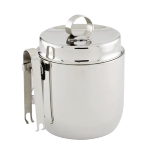 Seau à glace en acier inoxydable de haute qualité avec pinces et couvercle, double paroi isolée, refroidisseur à vin et champagne pour la maison et les hôtels - Product Image 1