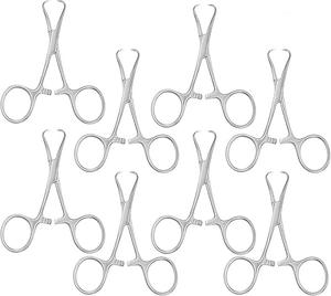 Pinza quirúrgica de alta calidad de acero inoxidable con fuente de alimentación manual, mango curvo con bloqueo, instrumentos quirúrgicos - Product Image 1