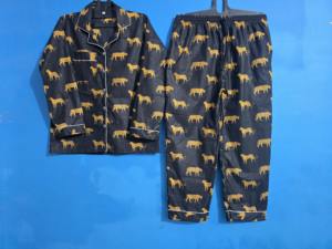 Ensemble de pyjama noir imprimé tigre, vêtements de nuit indiens, 100% coton biologique, pyjama, robe de nuit, vente en gros de vêtements de nuit - Product Image 2