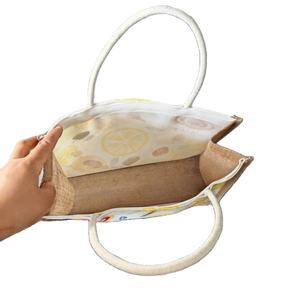 Eco Friendly Jute Logo Tote <b>Bag</b> with Custom Branding for Business Promotion - Product Image 5