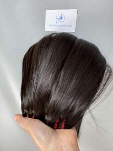 Extensions de cheveux humains vierges Remy lisses, double trame, tissées à la machine, 100g, du Vietnam, en promotion - Product Image 5