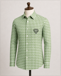 Chemise Habillée Homme Premium à Carreaux Verts Tendance en Coton Respirant à Manches Longues – Qualité Supérieure pour Tenue Décontractée ou Professionnelle - Product Image 1