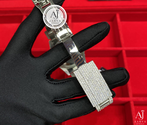 Montre mécanique en acier inoxydable avec incrustation de diamants, style bracelet moderne de luxe, cadran rond, lunette en cristal, montre-bracelet, cadeau - Product Image 4
