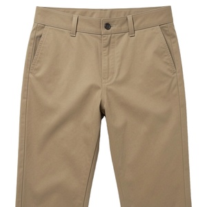 Pantalon décontracté en denim de coton lavé, coupe slim, style chino, non extensible, respirant, confortable, élégant, ODM - Product Image 1