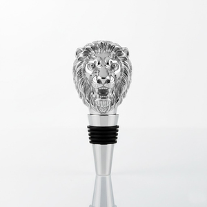 Tapón de vino de metal con diseño decorativo de lujo, cabeza de león en 3D, personalizado. - Product Image 4
