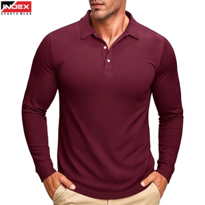Reliable Factory Long Sleeve Polo Shirt For Men Cotton Blend OEM - Product Image 1