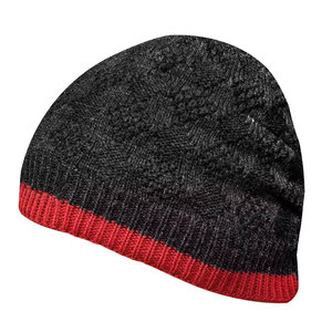 Winter Double Layer Thick <b>Plain</b> Customize Beanie Solid Custom Logo Warm Breathable Waterproof 100% Acrylic Outdoor Hats for - Product Image 1