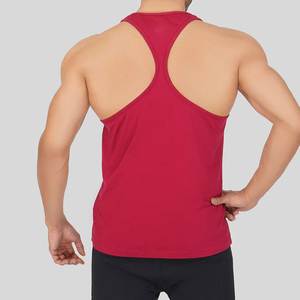 ODM Men Street Style Hip Hop Tank Top Breathable Knitted 100% Polyester Casual Sporty Sleeveless Tee - Product Image 4