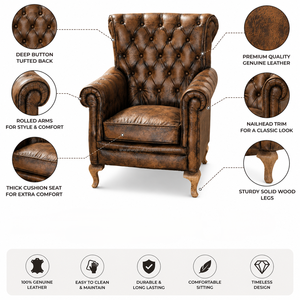 Fauteuil à dossier haut de style vintage avec revêtement en tissu et pieds en bois durables, fauteuil d'appoint confortable pour le salon - Product Image 6