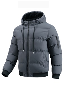 Veste matelassée pour homme, chaude, d'hiver, rembourrée, à capuche, décontractée, pour l'extérieur - Product Image 3