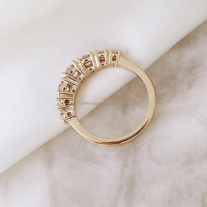 IGI/GIA Lab Grown Cut Diamond Vintage 14K Amarillo Boda/Anillo de compromiso Unisex Fino Oro blanco Aniversario Fiesta-Anillos dignos - Product Image 2