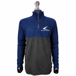 Chaqueta de Forro Polar con Cierre de Cremallera para Hombre, Color Azul Marino y Gris, Absorbente de Humedad, para Actividades al Aire Libre - Product Image 4