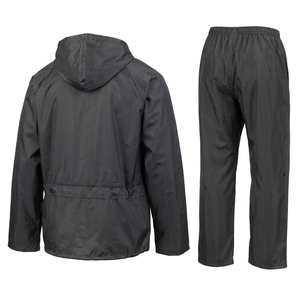 Traje Impermeable para Hombre, Chaqueta con Capucha y Pantalones, Ropa de Lluvia para Camping al Aire Libre, Prendas Casuales de Poliéster Resistentes a la Intemperie para Adultos - Product Image 3