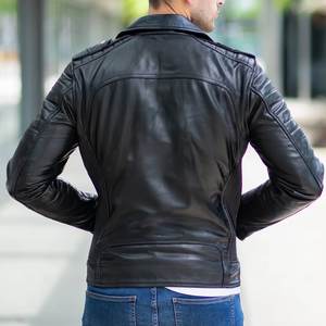 Chaqueta Negra Personalizada con Logotipo, Chaqueta de Cuero Vintage para Hombre, Chaqueta de Invierno de Alta Calidad, Ropa Urbana - Product Image 2