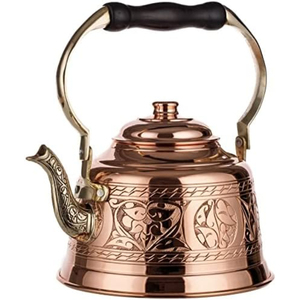Bouilloires en cuivre en gros avec poignée et couvercle – Bienfaits ayurvédiques pour la santé – Pour la maison, la cuisine, la table – Service à thé et café - Product Image 5