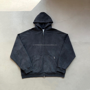 Custom High Quality Cotton 320gsm <b>Blue</b> Hoodie for <b>Men</b> Clothes New Styles Custom Fleece Pullover Blank Hoodies <b>Men</b> - Product Image 1