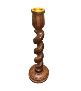 Style Wooden <b>Candle</b> Stand | Unique Pillar <b>Taper</b> Candlestick Holder Handmade Custom Printing Home Table Centerpiece Living Room - Product Image 2