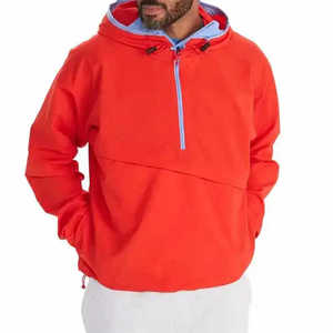 Chaqueta Cortavientos Ligera Impermeable para Hombre con Logotipo Personalizado, Sudadera con Capucha y Media Cremallera, Ropa Deportiva para Exteriores, Abrigo Impermeable a Prueba de Viento - Product Image 1