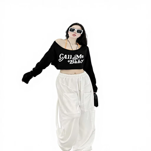 Conjuntos Casuales para Mujer, Estampado Personalizado, Shorts por Encima de la Rodilla, Dos Piezas, Cintura Alta, Tela de Algodón y Elastano, Ecológica y Transpirable - Product Image 1